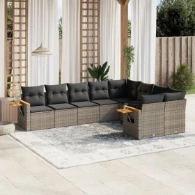 9-teiliges Gartenmöbel-Set und graue synthetische Rattankissen von , Gartensets - Ref: Foro24-3227145, Preis: 547,79 €, Rabat...