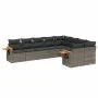 9-teiliges Gartenmöbel-Set und graue synthetische Rattankissen von , Gartensets - Ref: Foro24-3227145, Preis: 547,79 €, Rabat...