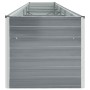 Arriate de jardín de acero galvanizado gris 400x80x77 cm de vidaXL, Maceteros y jardineras - Ref: Foro24-47060, Precio: 137,6...