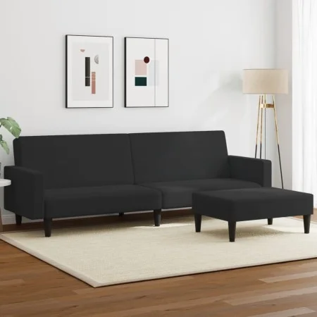 2-Sitzer-Schlafsofa mit schwarzem Samthocker von , Sofas - Ref: Foro24-3216239, Preis: 338,10 €, Rabatt: %