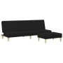 2-Sitzer-Schlafsofa mit schwarzem Stoffhocker von , Sofas - Ref: Foro24-3216226, Preis: 301,16 €, Rabatt: %