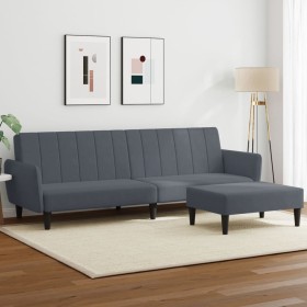 2-seater sofa bed with dark gray velvet stool by , Sofas - Ref: Foro24-3216251, Price: 325,91 €, Discount: %