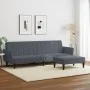 2-Sitzer-Schlafsofa mit dunkelgrauem Samthocker von , Sofas - Ref: Foro24-3216251, Preis: 319,50 €, Rabatt: %
