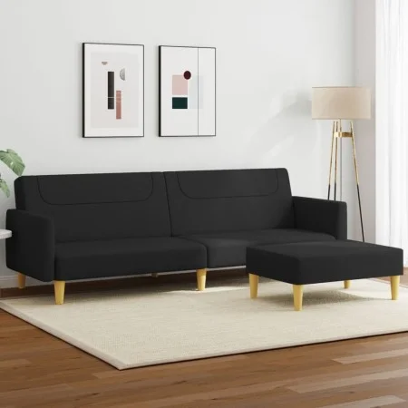 2-seater sofa bed with black fabric stool by , Sofas - Ref: Foro24-3216245, Price: 332,86 €, Discount: %
