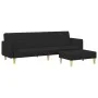 2-seater sofa bed with black fabric stool by , Sofas - Ref: Foro24-3216245, Price: 332,86 €, Discount: %