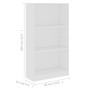 3-stöckiges Regal aus weißem Sperrholz, 60 x 24 x 109 cm von vidaXL, Bücherregale und Regale - Ref: Foro24-800864, Preis: 50,...
