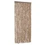 Cortina antimoscas chenilla beige y marrón oscuro 100x200 cm de , Mosquiteras para ventanas - Ref: Foro24-377322, Precio: 64,...