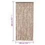 Cortina antimoscas chenilla beige y marrón oscuro 100x200 cm de , Mosquiteras para ventanas - Ref: Foro24-377322, Precio: 64,...
