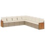 9-piece garden sofa set with beige synthetic rattan cushions by , Garden sets - Ref: Foro24-3227738, Price: 548,83 €, Discoun...