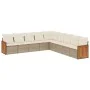 Set de sofás de jardín 9 pzas con cojines ratán sintético beige de , Conjuntos de jardín - Ref: Foro24-3227738, Precio: 614,1...