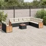 11-teiliges Gartensofa-Set und schwarze synthetische Rattankissen von , Gartensets - Ref: Foro24-3227799, Preis: 659,24 €, Ra...