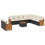11-teiliges Gartensofa-Set und schwarze synthetische Rattankissen von , Gartensets - Ref: Foro24-3227799, Preis: 659,24 €, Ra...