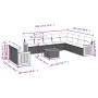 11-teiliges Gartensofa-Set und schwarze synthetische Rattankissen von , Gartensets - Ref: Foro24-3227799, Preis: 659,24 €, Ra...