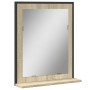 Badezimmerspiegel mit Regal aus Sonoma-Holzwerkstoff, 50 x 12 x 60 cm von , Schminktische - Ref: Foro24-842417, Preis: 45,10 ...