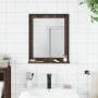 Badezimmerspiegel mit brauner Ablage aus Holzwerkstoff, 50 x 12 x 60 cm von , Schminktische - Ref: Foro24-842420, Preis: 38,1...