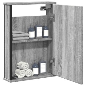 Badezimmerspiegelschrank aus grauem Sonoma-Holz, 42 x 12 x 60 cm von , Schminktische - Ref: Foro24-842434, Preis: 47,30 €, Ra...