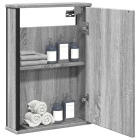 Badezimmerspiegelschrank aus grauem Sonoma-Holz, 42 x 12 x 60 cm von , Schminktische - Ref: Foro24-842434, Preis: 47,23 €, Ra...