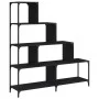 Bookcase with 4 steps in black engineered wood 139x33.5x149 cm by , Bookcases and shelves - Ref: Foro24-842476, Price: 124,65...
