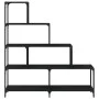 Bookcase with 4 steps in black engineered wood 139x33.5x149 cm by , Bookcases and shelves - Ref: Foro24-842476, Price: 124,65...