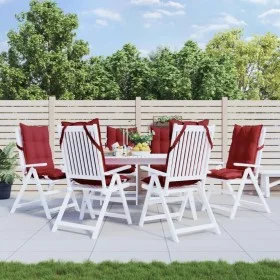 High Back Chair Cushions 6 Pcs Red Red Oxford Fabric by , Cushions for chairs and sofas - Ref: Foro24-377631, Price: 137,65 €...