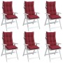 High Back Chair Cushions 6 Pcs Red Red Oxford Fabric by , Cushions for chairs and sofas - Ref: Foro24-377631, Price: 155,88 €...