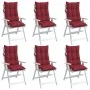 High Back Chair Cushions 6 Pcs Red Red Oxford Fabric by , Cushions for chairs and sofas - Ref: Foro24-377631, Price: 137,01 €...