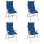 Stuhlkissen für hohe Rückenlehne, 4 Stück, Klein Blue Oxford-Stoff von , Kissen für Stühle und Sofas - Ref: Foro24-377633, Pr...