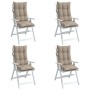 High back chair cushions 4 pcs gray taupe Oxford fabric by , Cushions for chairs and sofas - Ref: Foro24-377627, Price: 106,3...