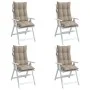 High back chair cushions 4 pcs gray taupe Oxford fabric by , Cushions for chairs and sofas - Ref: Foro24-377627, Price: 86,33...