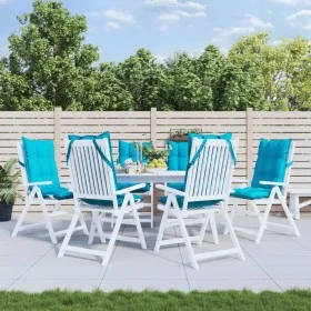 Kissen für Hochlehner, 6 Stück, türkisfarbener Oxford-Stoff von , Kissen für Stühle und Sofas - Ref: Foro24-377667, Preis: 12...