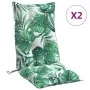 High back chair cushions 2 pcs Oxford fabric printed leaves by , Cushions for chairs and sofas - Ref: Foro24-377638, Price: 6...