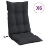 Cojines de silla con respaldo alto 6 uds tela Oxford negro de , Cojines para sillas y sofás - Ref: Foro24-377625, Precio: 137...