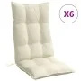 High back chair cushions 6 pcs cream color Oxford fabric by , Cushions for chairs and sofas - Ref: Foro24-377610, Price: 98,8...