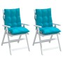 Low Back Chair Cushions 2 Pcs Turquoise Oxford Fabric by , Cushions for chairs and sofas - Ref: Foro24-377734, Price: 54,69 €...