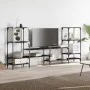 Mueble para TV madera de ingeniería negro 206,5x28,5x95 cm de , Muebles TV - Ref: Foro24-842481, Precio: 94,74 €, Descuento: %
