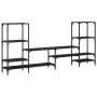 Mueble para TV madera de ingeniería negro 206,5x28,5x95 cm de , Muebles TV - Ref: Foro24-842481, Precio: 94,74 €, Descuento: %