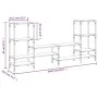 Mueble para TV madera de ingeniería negro 206,5x28,5x95 cm de , Muebles TV - Ref: Foro24-842481, Precio: 94,74 €, Descuento: %