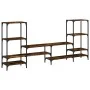 Mueble de TV madera ingeniería roble ahumado 206,5x28,5x95 cm de , Muebles TV - Ref: Foro24-842483, Precio: 91,28 €, Descuent...