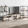 Mueble de TV madera ingeniería roble ahumado 206,5x28,5x95 cm de , Muebles TV - Ref: Foro24-842483, Precio: 91,28 €, Descuent...