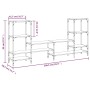 Mueble de TV madera ingeniería roble ahumado 206,5x28,5x95 cm de , Muebles TV - Ref: Foro24-842483, Precio: 92,36 €