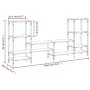 Mueble de TV madera ingeniería roble ahumado 206,5x28,5x95 cm de , Muebles TV - Ref: Foro24-842483, Precio: 91,28 €, Descuent...