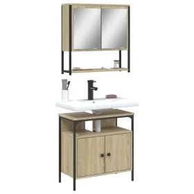 Sonoma oak plywood 2-piece bathroom furniture set by , Bathroom furniture - Ref: Foro24-3214656, Price: 103,77 €, Discount: %