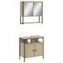 Set de muebles de baño 2 pzas madera contrachapada roble Sonoma de , Muebles de baño - Ref: Foro24-3214656, Precio: 110,16 €,...