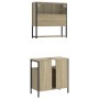 Set de muebles de baño 2 pzas madera contrachapada roble Sonoma de , Muebles de baño - Ref: Foro24-3214656, Precio: 110,16 €,...