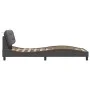 Bed frame with headboard gray synthetic leather 90x190 cm by , Beds and slatted bases - Ref: Foro24-3207970, Price: 152,59 €,...