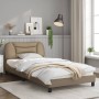 Cappuccino synthetic leather headboard bed frame 100x200cm by , Beds and slatted bases - Ref: Foro24-3207985, Price: 155,75 €...