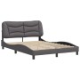 Bettgestell mit Kopfteil aus grauem Kunstleder 120x200cm von , Betten und Lattenroste - Ref: Foro24-3207991, Preis: 199,44 €,...