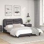 Bettgestell mit Kopfteil aus grauem Kunstleder 120x200cm von , Betten und Lattenroste - Ref: Foro24-3207991, Preis: 199,44 €,...
