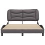 Bettgestell mit Kopfteil aus grauem Kunstleder 120x200cm von , Betten und Lattenroste - Ref: Foro24-3207991, Preis: 199,44 €,...