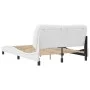 White synthetic leather headboard bed frame 140x200 cm by , Beds and slatted bases - Ref: Foro24-3208003, Price: 231,09 €, Di...